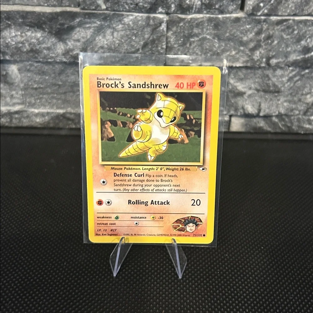Pokemon Brock’s Sandshrew 71/132 Vintage from Gym Heroes Unlimited (2000) M/NM